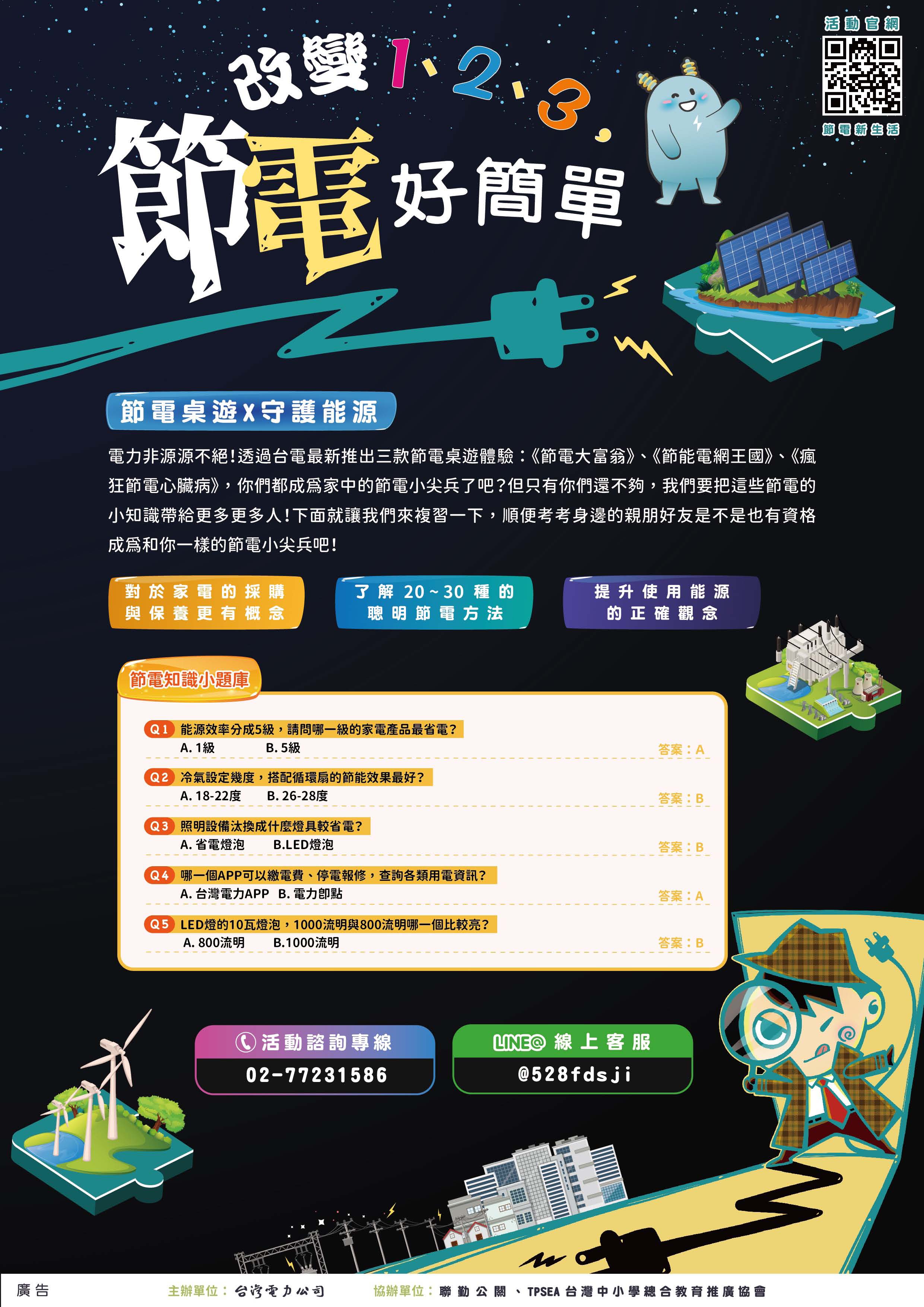 「改變123，節電好簡單」
