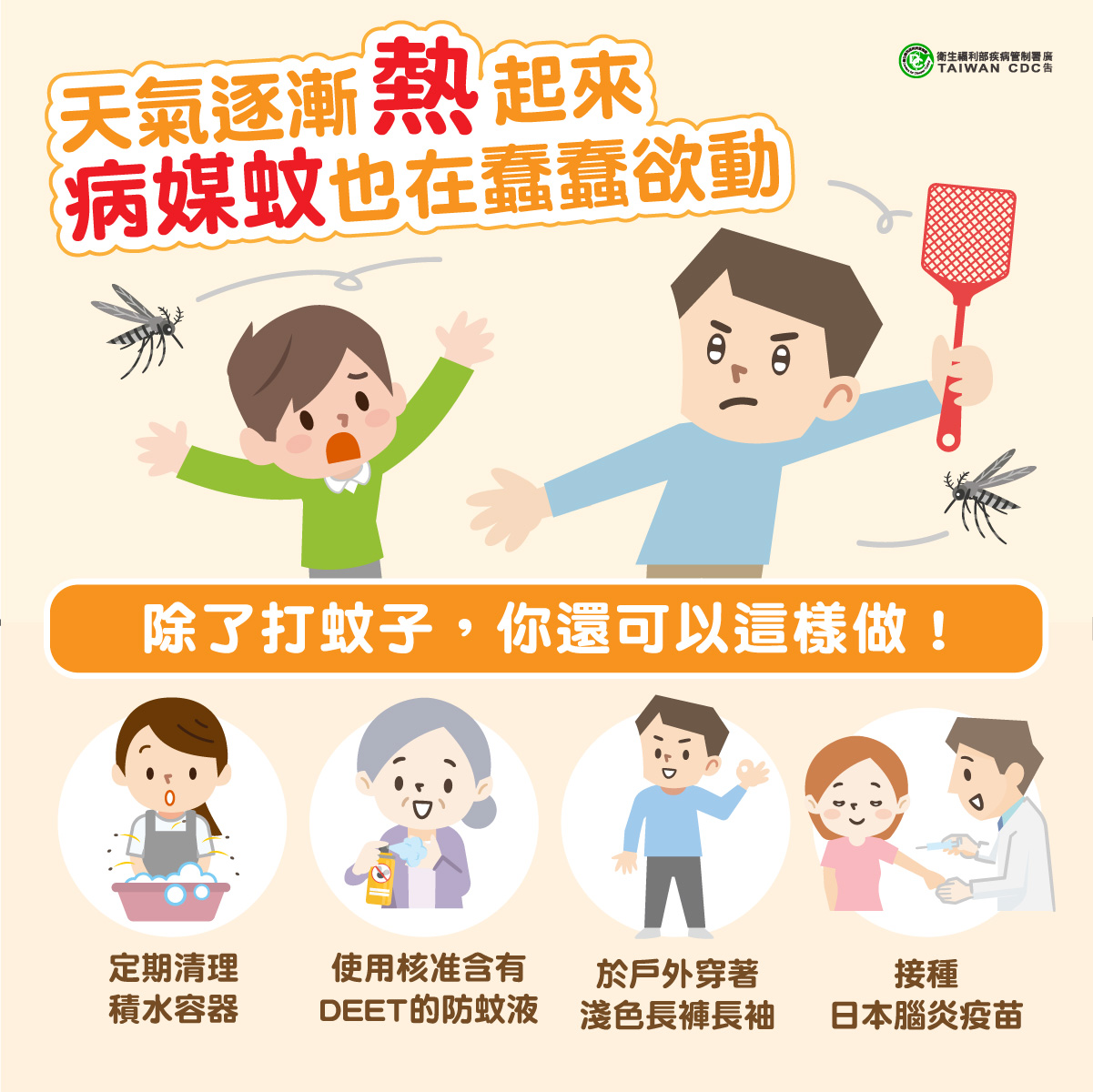 天氣逐漸熱起來病媒蚊也在蠢蠢欲動