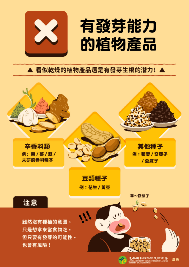  入境旅客攜帶動植物或其產品須知5