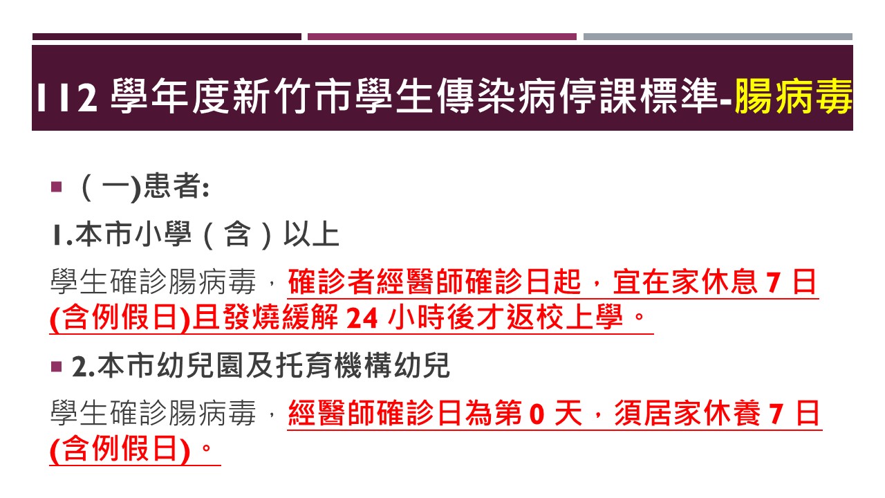112 學年度新竹市學生傳染病停課標準2023.12.20市府公告修正1